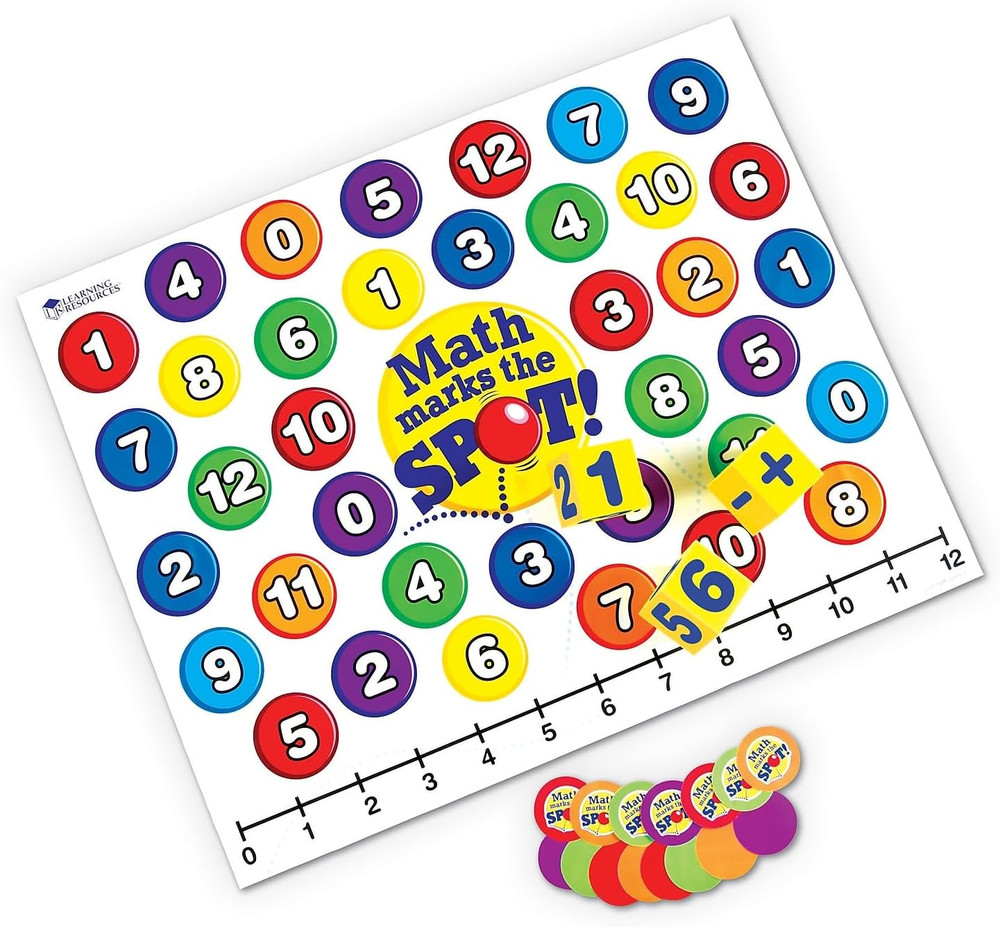 Math Marks the Spot Floor Game, Homeschool, Number Recognition, Addition & Subtr