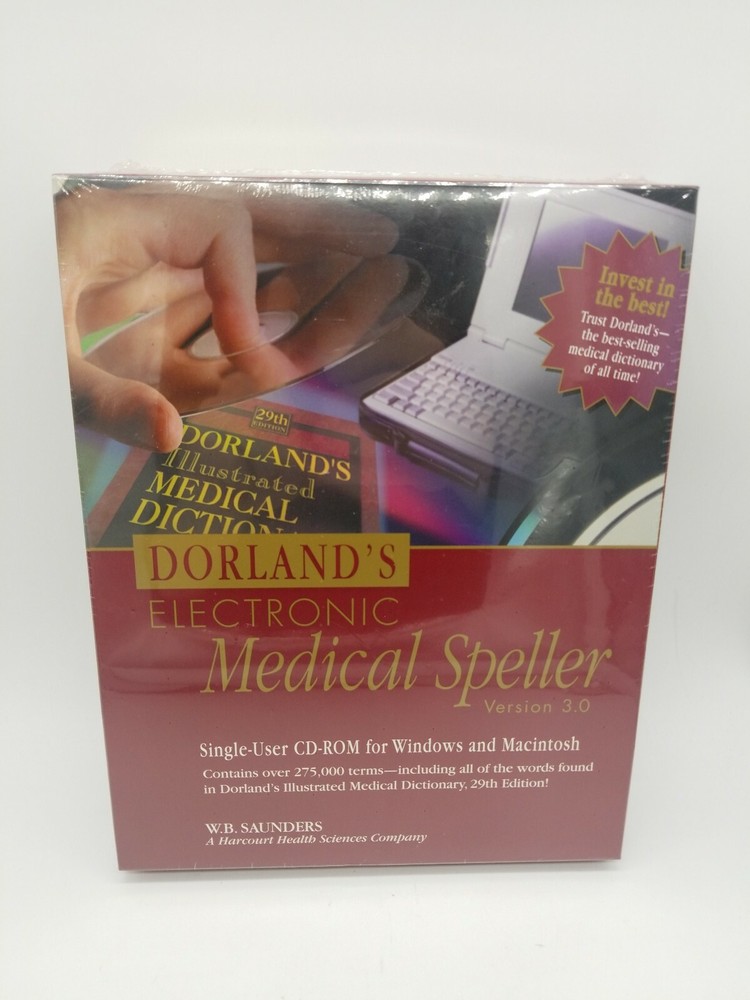 Dorland's Electronic Medical Speller 3.0 CD-Rom Windows Macintosh Software