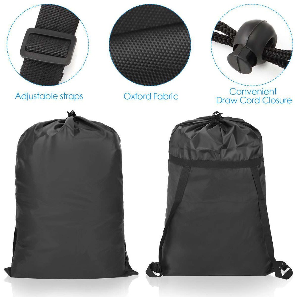Large Laundry Bag Washing Clothes Storage Strap Heavy Duty Drawstring Adjustable