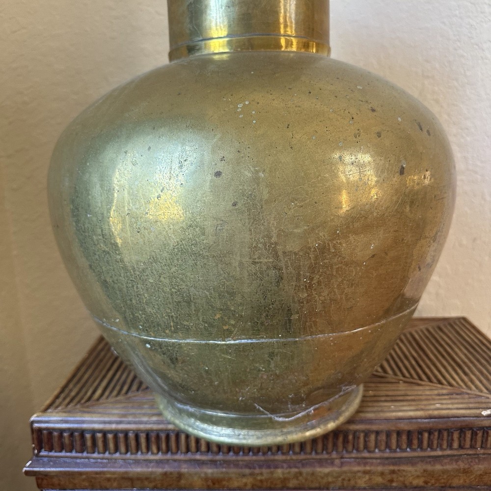 Antique Solid Brass Large 22” Milk Jug