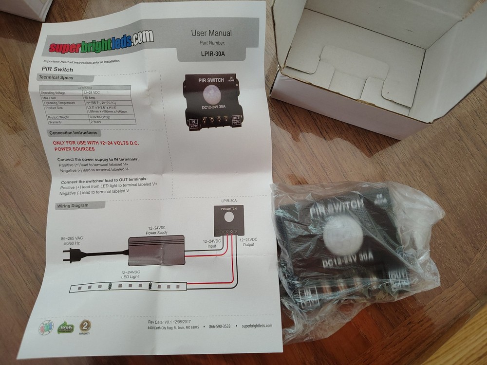 LPIR-30A Motion Switch (Qty 2)