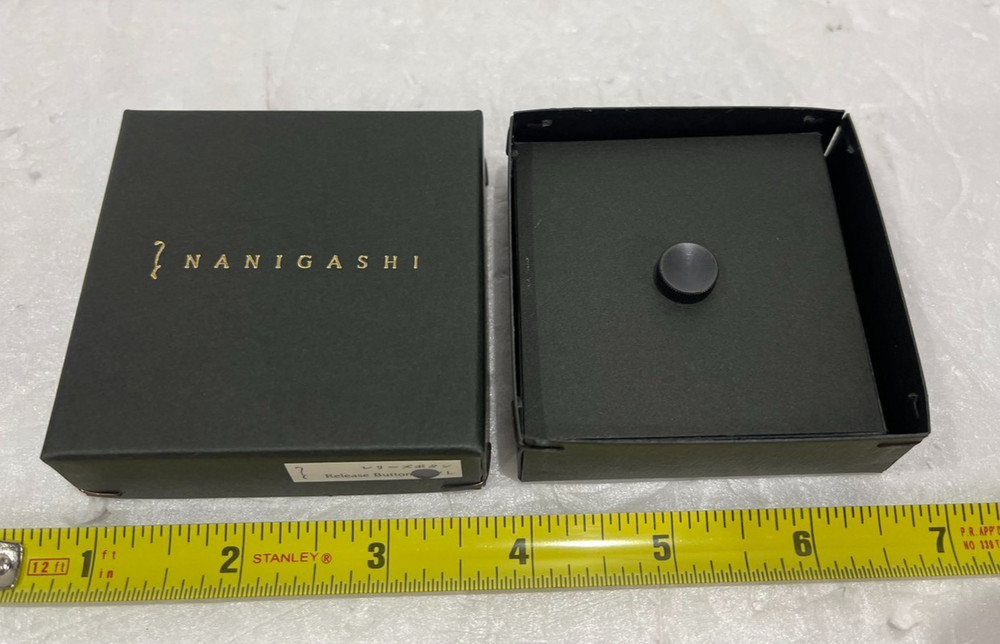 NANIGASHI Shutter Release Button BRASS BLACK  ' LARGE '  L Size