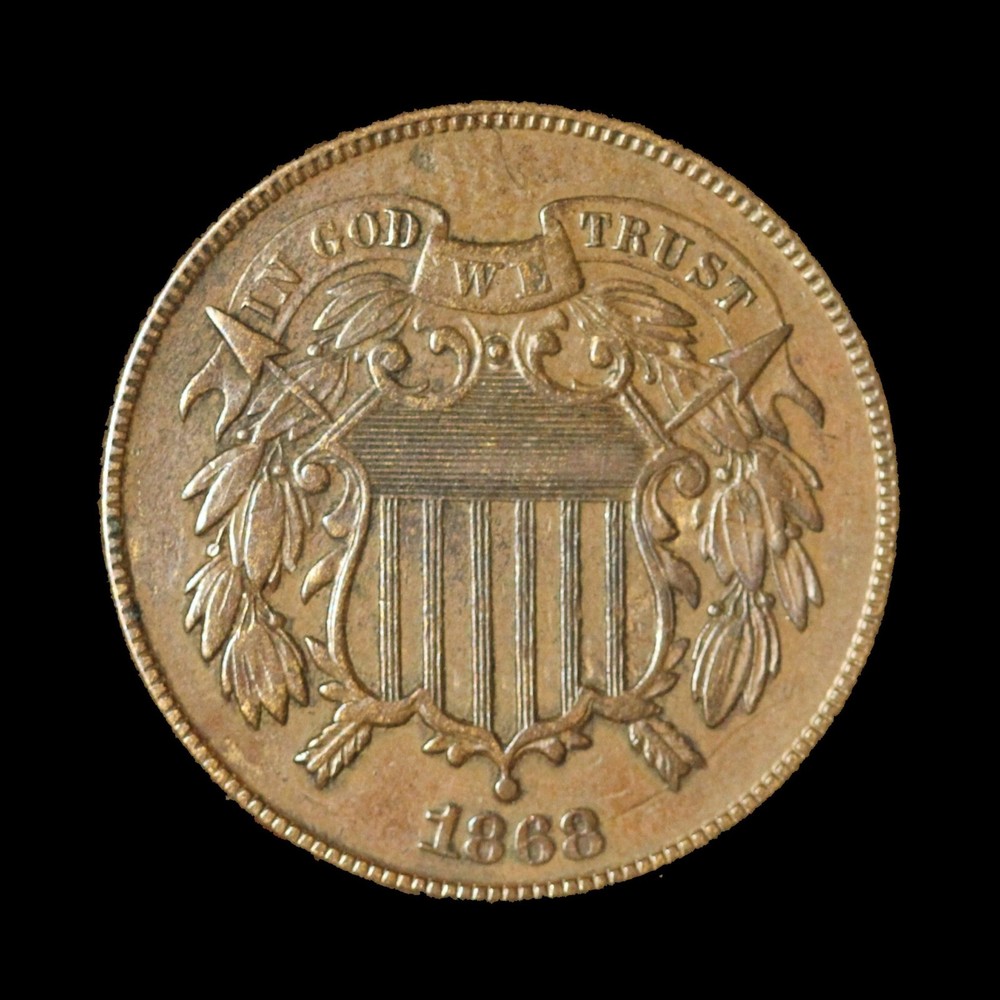 1868 Two Cent Piece - Free Shipping USA