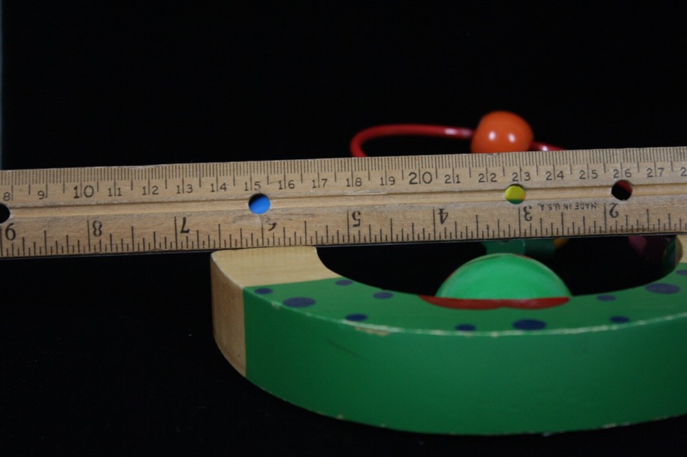 FIRST HANDHELD FROG EDUCATIONAL WOODEN SHAPED BEADS & WIRE PLAY ACTIVITY MAZE
