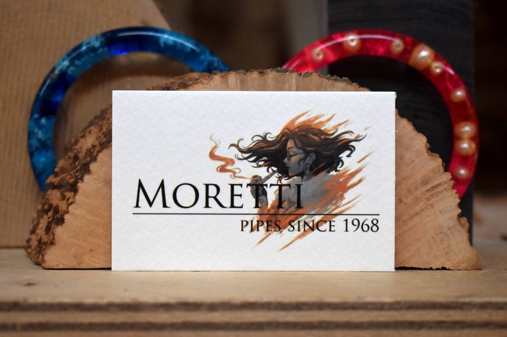 Moretti Pipe Rhodesian Freehand Cumberland Stem Hand Cut