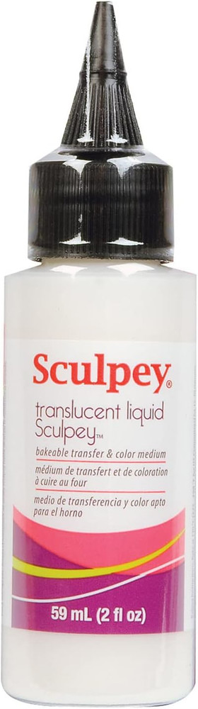 Polyform Liquid Liquid Polymer Oven-Bake Clay, Translucent, 2 Oz. Bottle, Great
