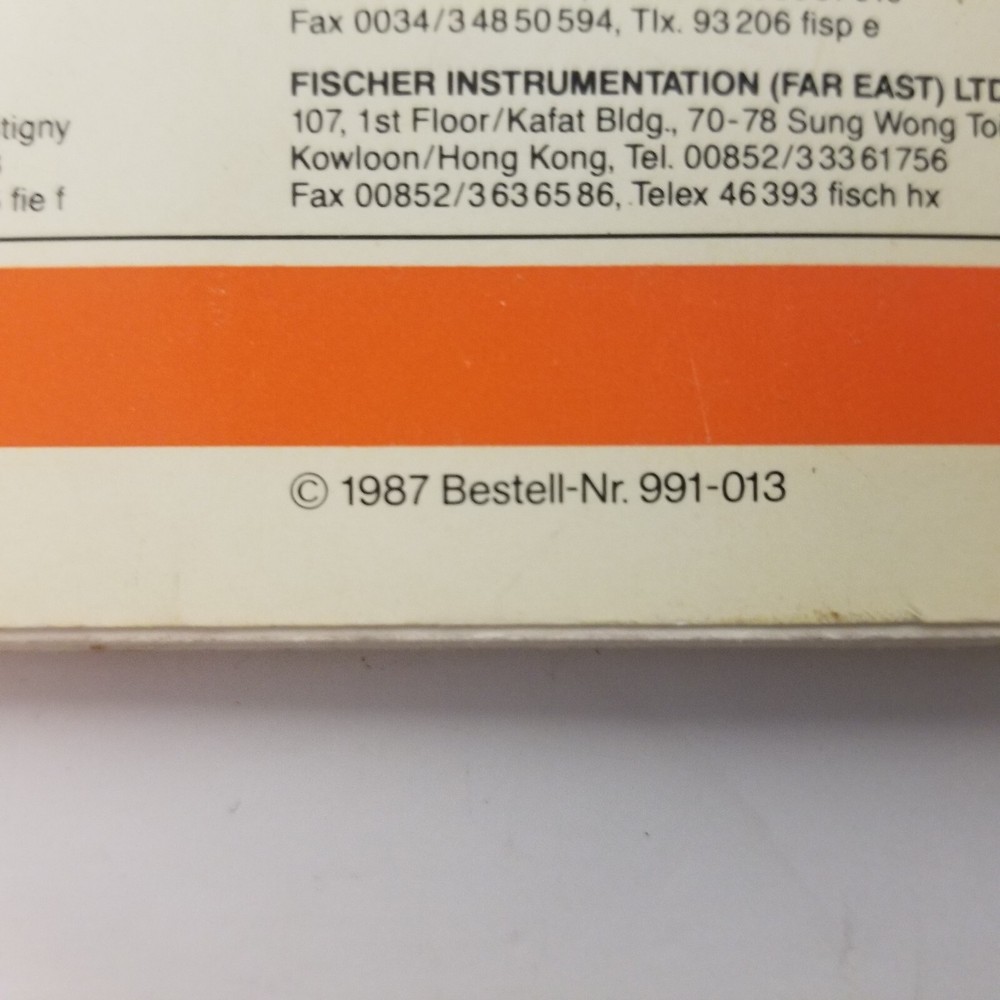 Fischer Technology Permascope MP0(S) Operating Instructions, 23 Pgs