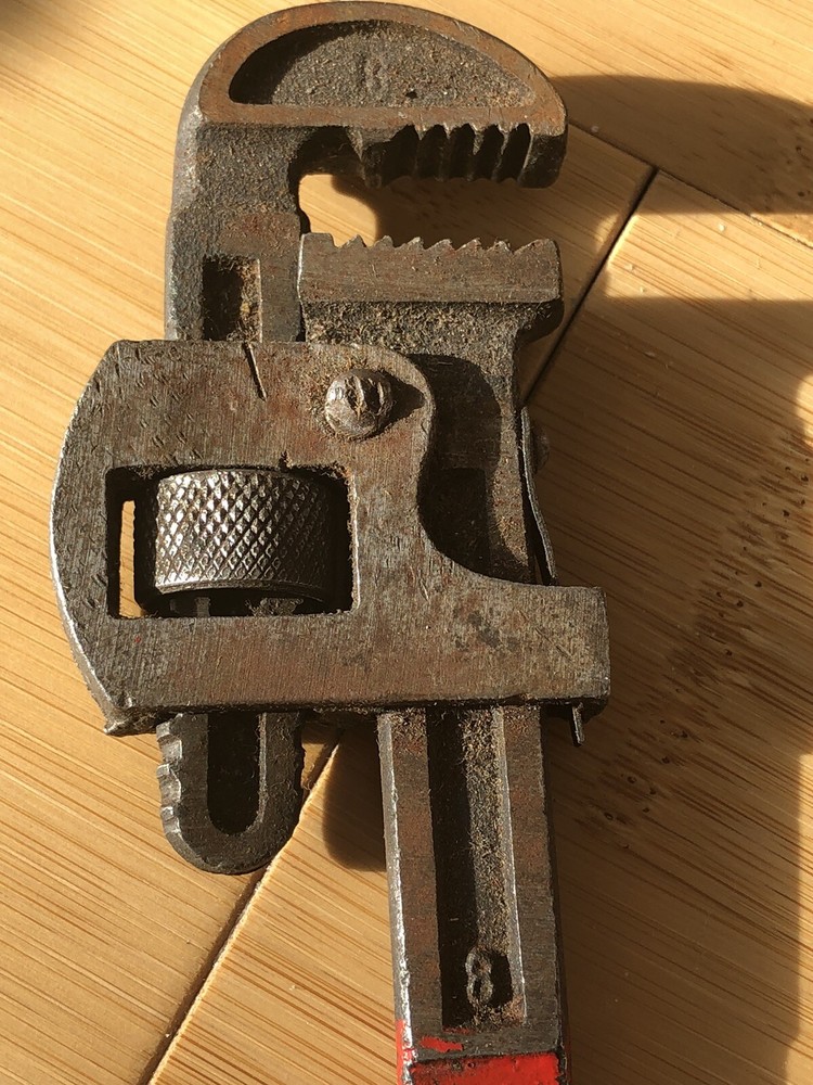 Vintage West Germany #8 Adjustable Pipe Wrench - Working Condition