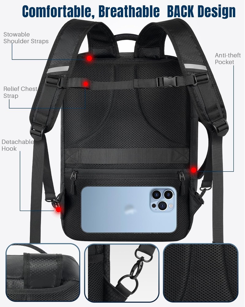 Large Capacity Travel Backpack for Console, Controllers, Games, and Accessories