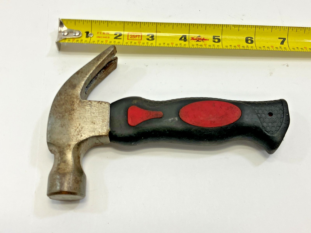 Short Handle Hammer ~ Palm Size Claw Hammer ~ 6.5" Hammer