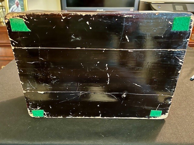 Antique Asian Lacquered Lidded Box- Large