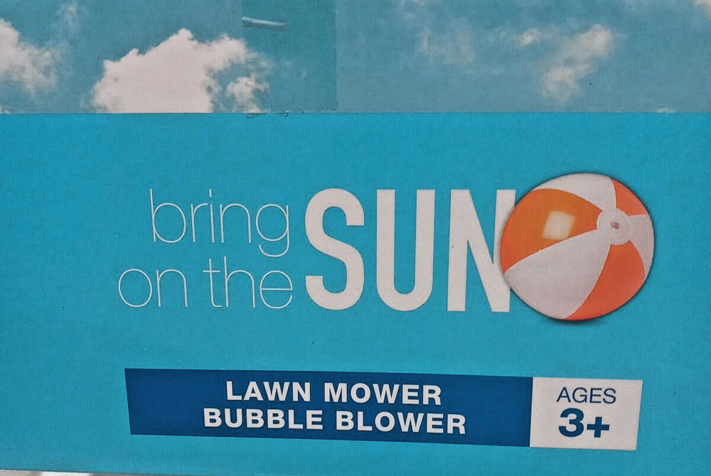 Bubble Blowing Lawn Mower with Bubble Solution Included Battery Operated 3+ NEW