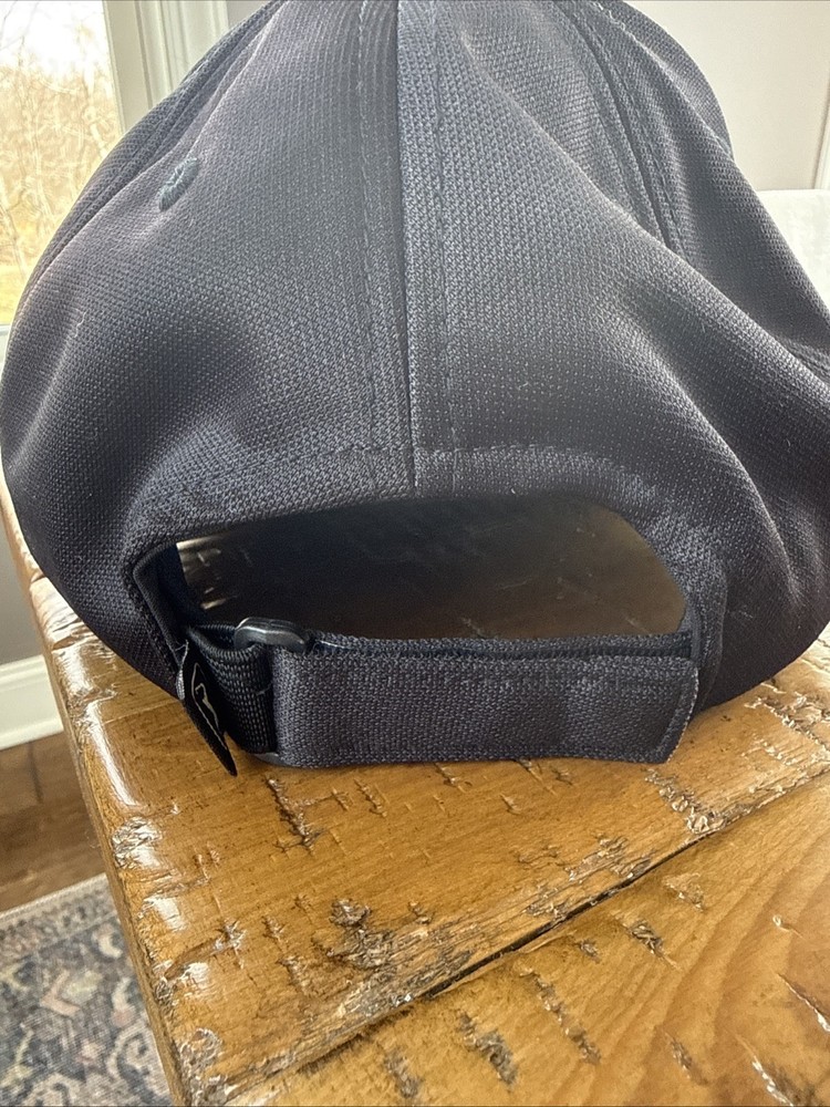 PGA Tour Pro Series Adjustable Hat Black Structured Golf Cap EUC