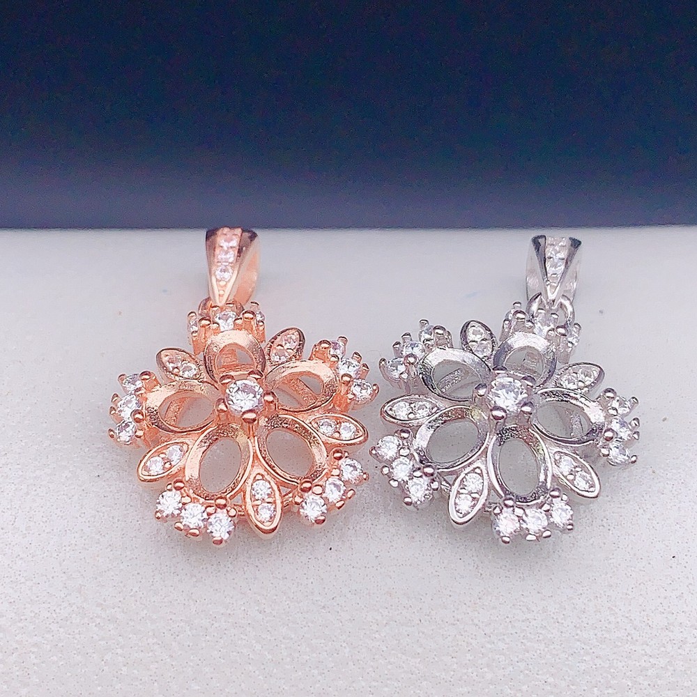 Silver 925 pendant empty setting, DIY blank setting YD94