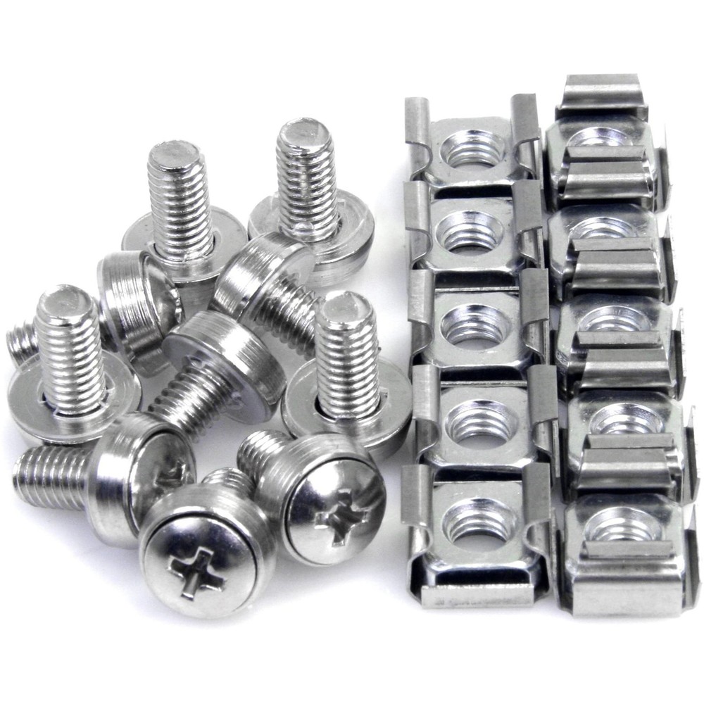 StarTech 50 Pkg M6 Mounting Screws and Cage Nuts - 50 / Pack