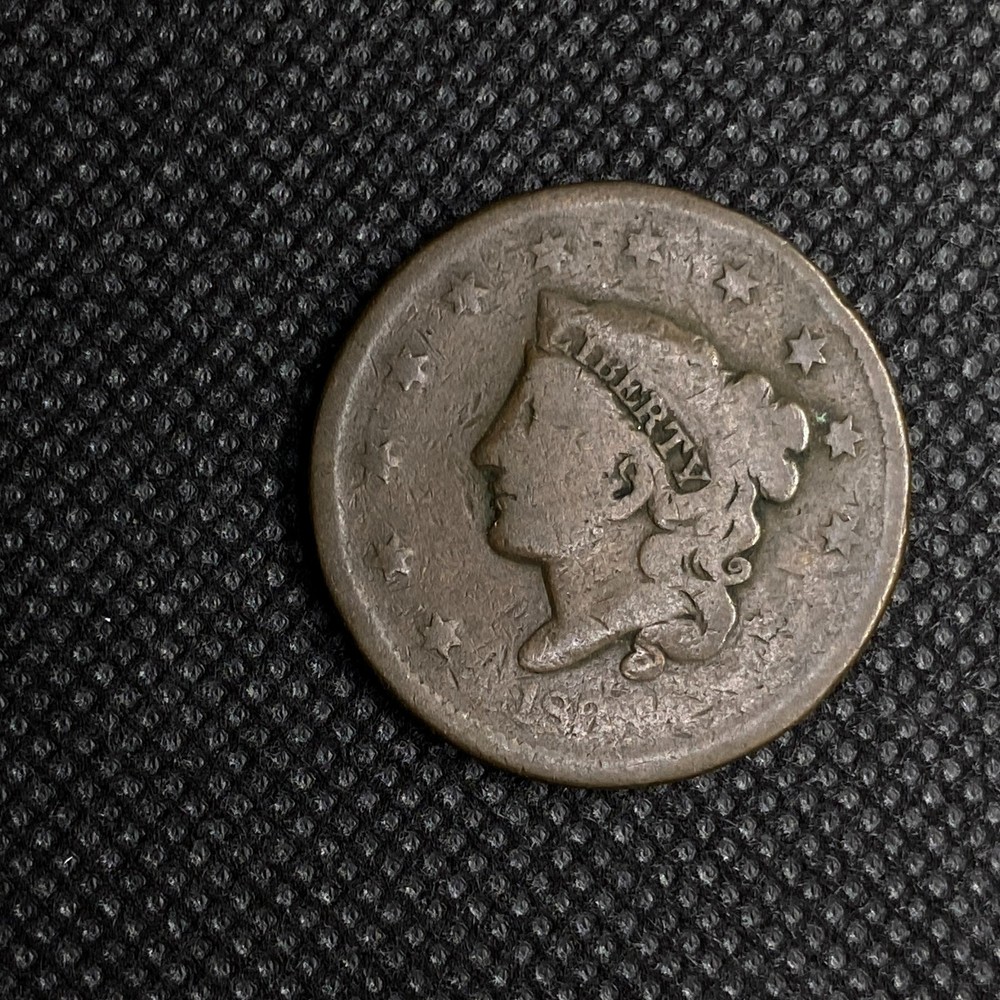 1838 Copper Coronet Head Large Cent
