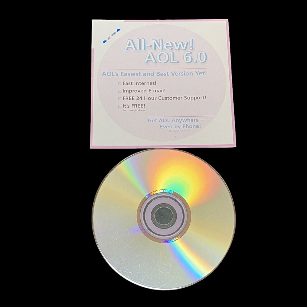 AOL 6.0 CD Rom Easiest and Best Version Yet 2000 Computer Software