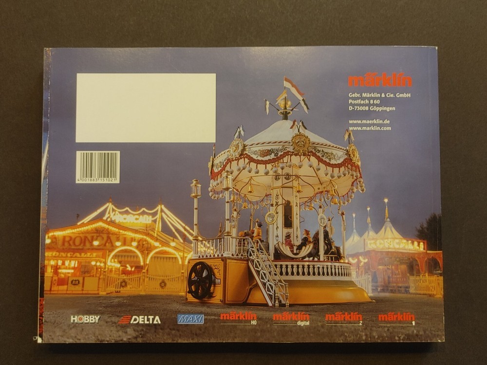 2000/01 E MARKLIN HO TRAIN CATALOG VG