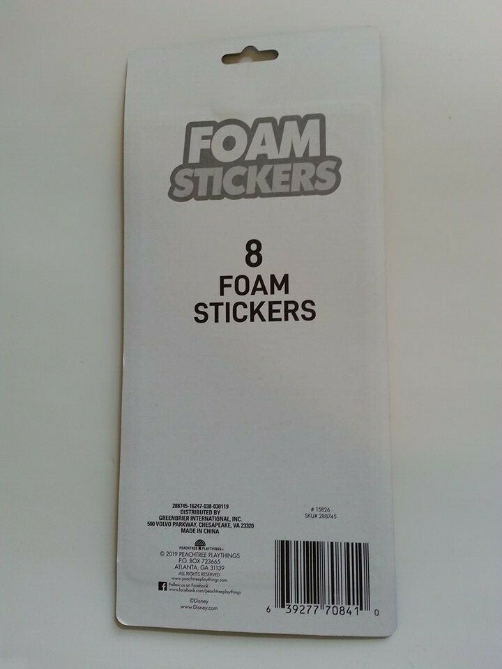 DISNEY MICKEY THE TRUE ORIGINAL 8 FOAM STICKERS