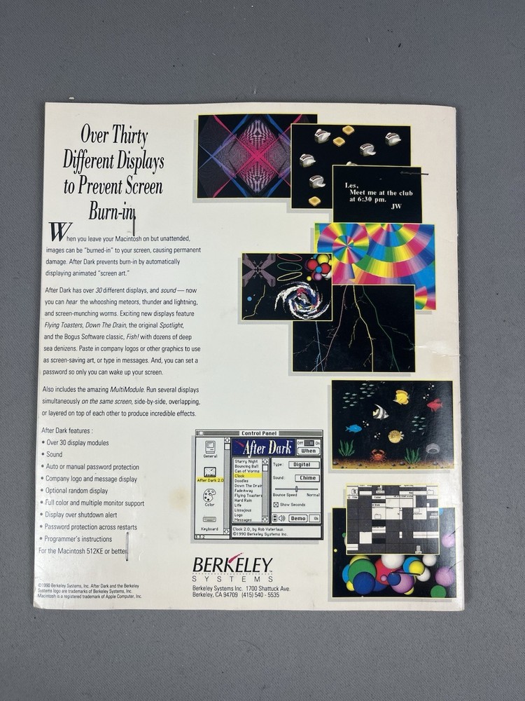 After Dark Screen Saver Berkeley 3.5" Floppy Disk - Vintage Computing