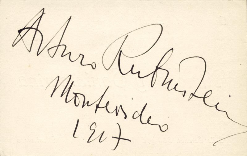 ARTHUR RUBINSTEIN - AUTOGRAPH 1917