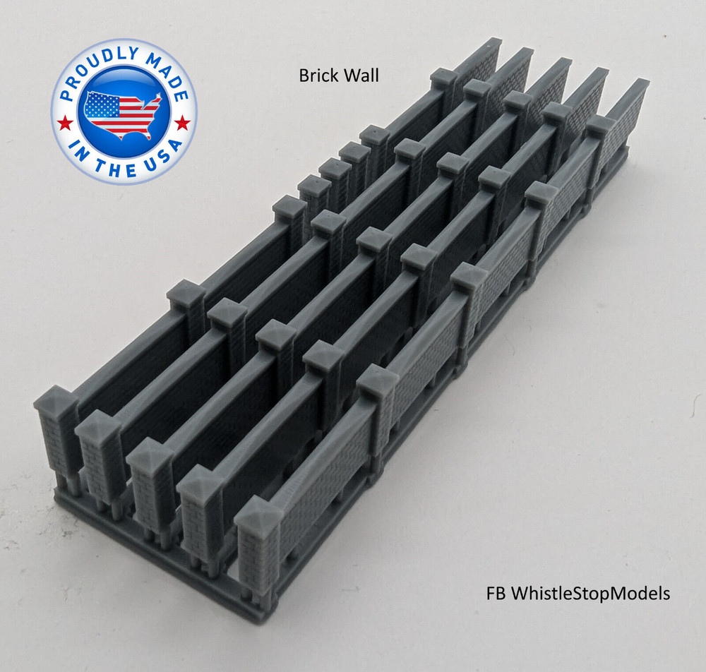 Z Scale Brick Wall Fence