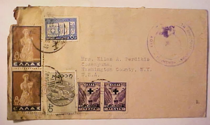 GREECE ON 1938 TO USA