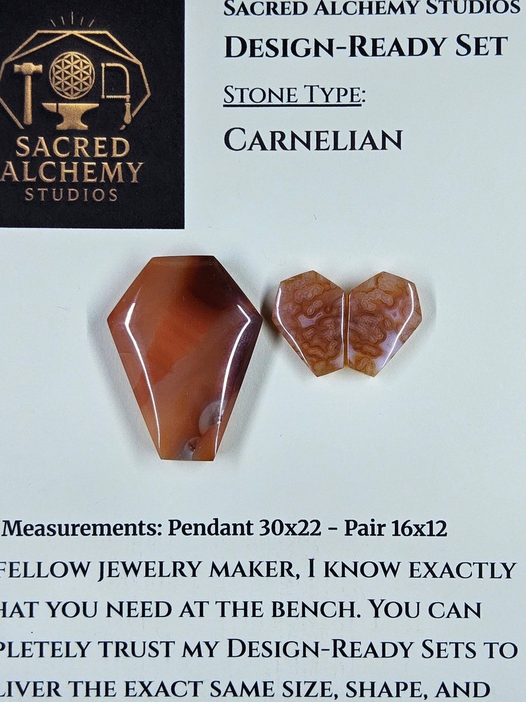Coffin Shape - Carnelian - Design-Ready Sets
