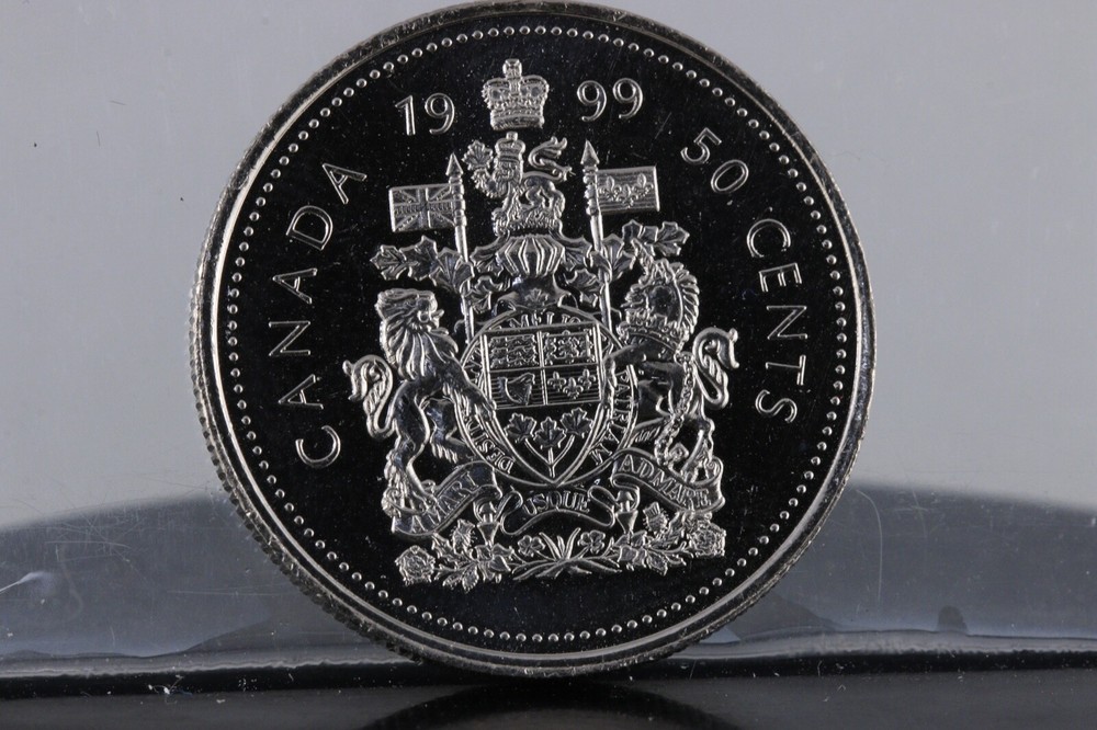 1999 Canada 50 Cent DIE CHIP (error) Uncirculated Half Dollar Coin
