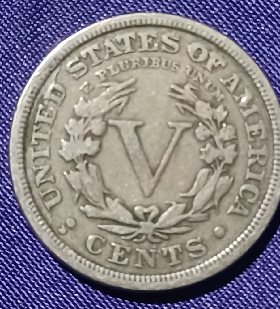 NICE 1912-D LIBERTY "V" NICKEL - VF ~Reverse LAMINATION ERROR~