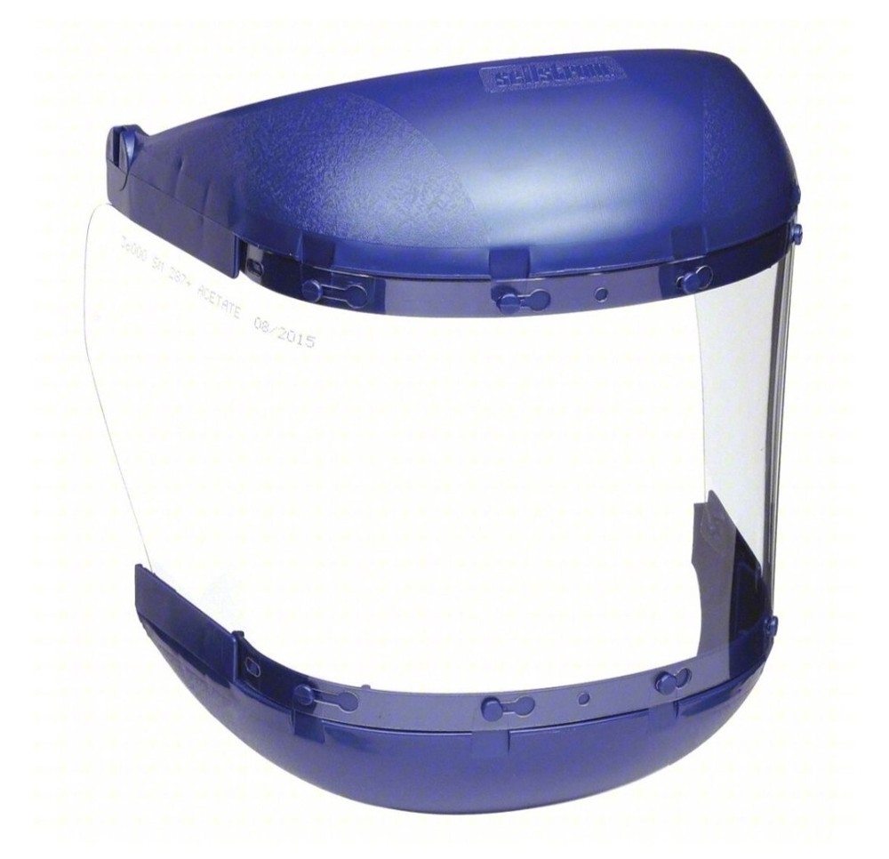 SELLSTROM Face Shield Visor: Clear, Polycarbonate, 6.5 in Visor Ht