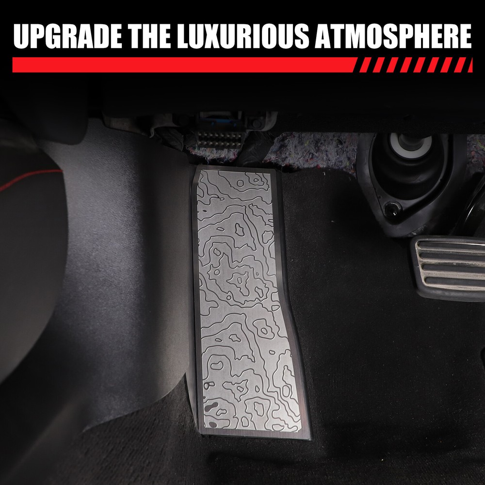 Stainless Steel Silver Front Left Side Foot Rest Pedal For Corvette C8 2020+