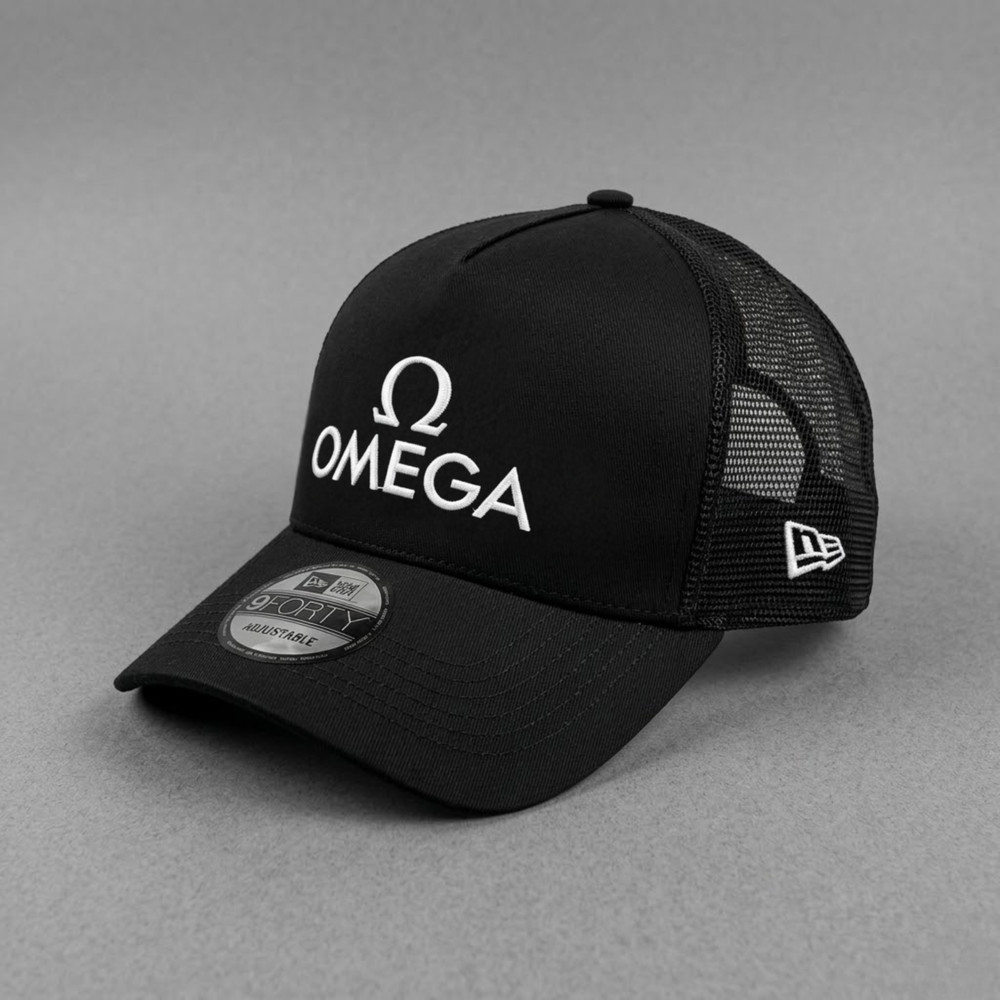Omega Watch Logo Embroidered Hat Adjustable Black Mesh Cap Accessory Gift