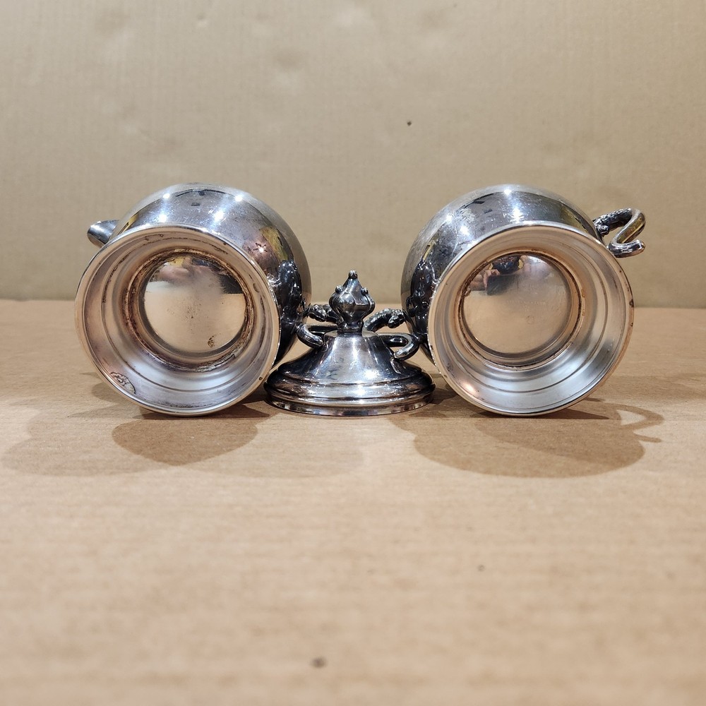 Vintage Silver Plated Sugar Bowl & Creamer Set