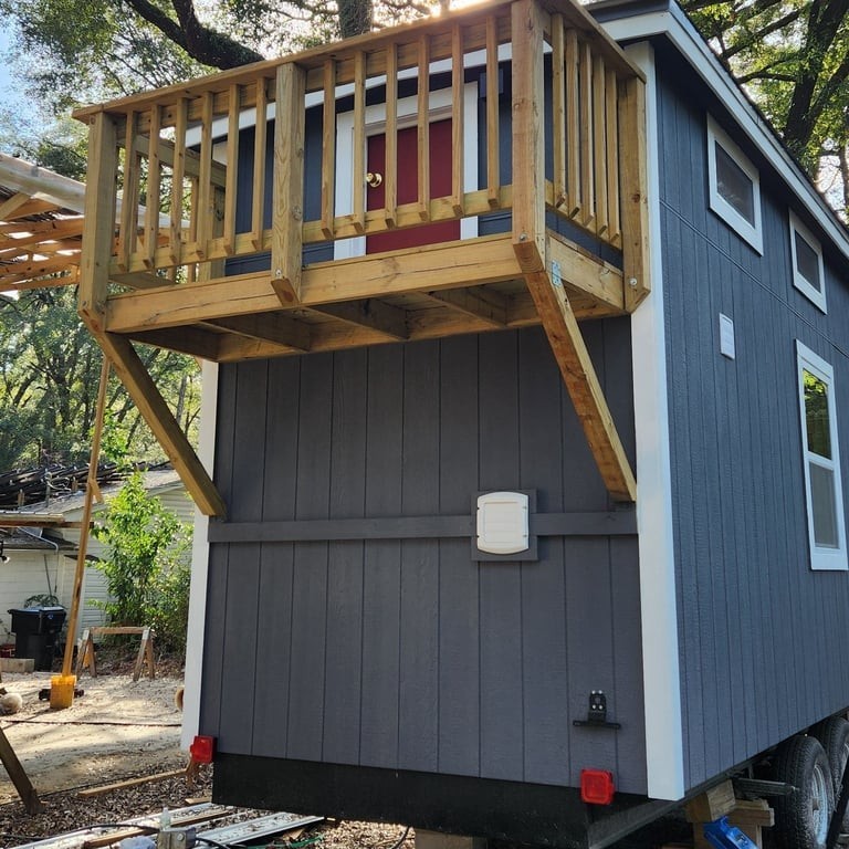 2BR Tiny House on Wheels w/ Balcony SHARE THIS! See last page.