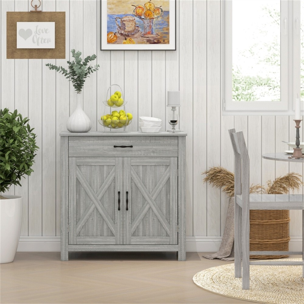 Kitchen Sideboard Storage Cabinets Coffee Bar Cabinet Stone Gray
