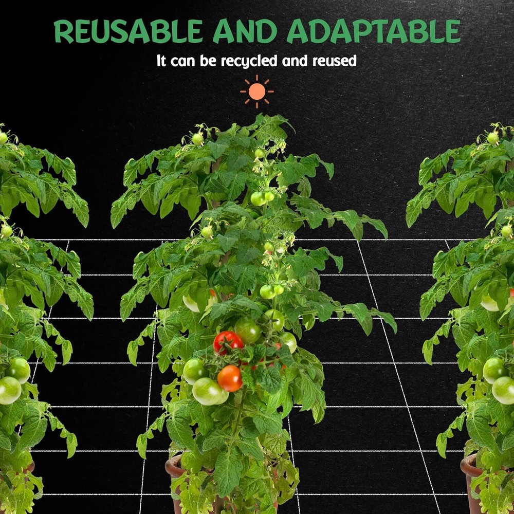 Seedfactor Garden Plant Trellis Netting +Square Mesh Vegetables Flowers Grow Net