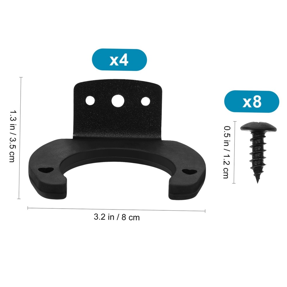 4pcs Microphone Holders Microphone Clip Hook Wall Mount Type Clamp