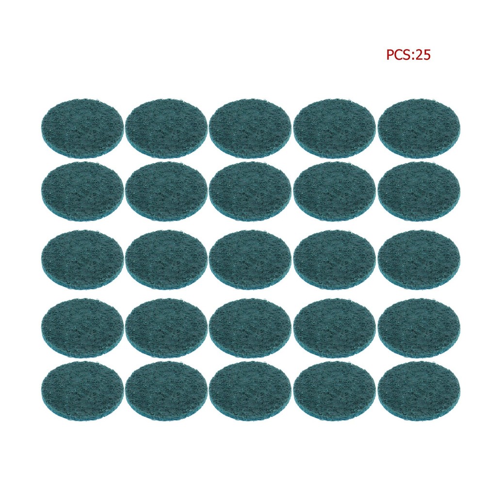 25 Pcs 2" Blue Fine Prep Pad Discs Surface Conditioning Quick Change Discs