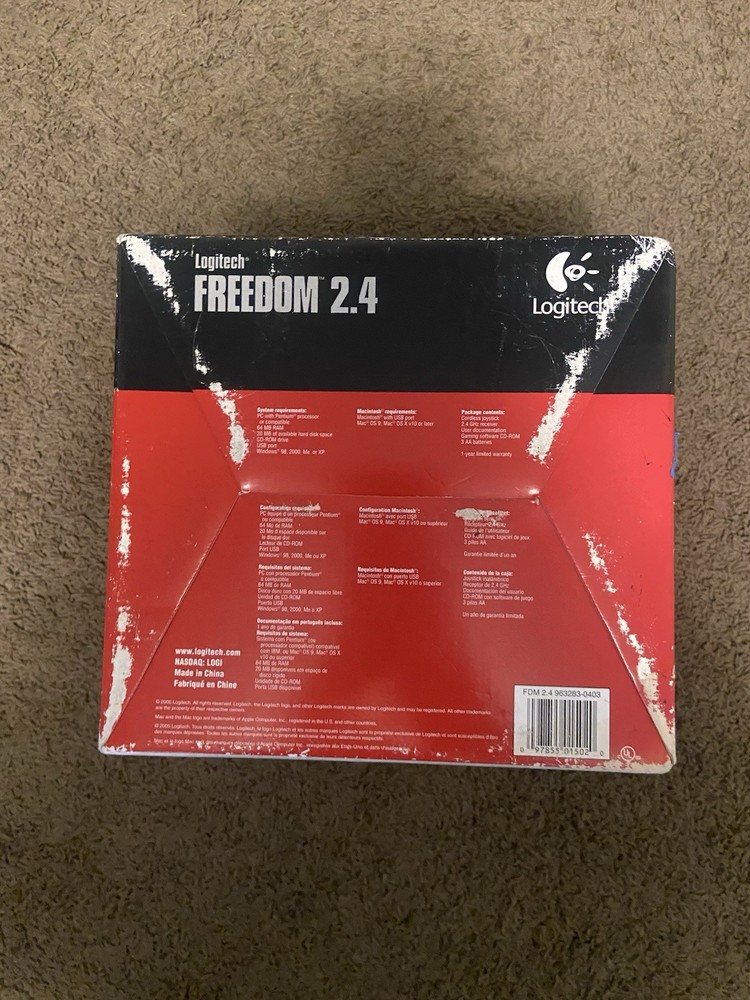 Logitech Freedom 2.4 Wireless USB Joystick for PC Mac, Programmable NO DONGLE