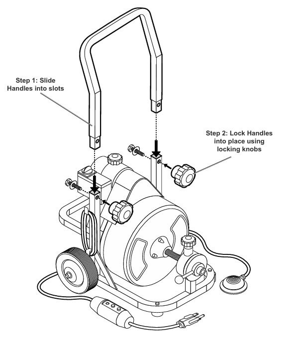 BAUER replacement LOCKING KNOB for Bauer auto feed drain cleaner