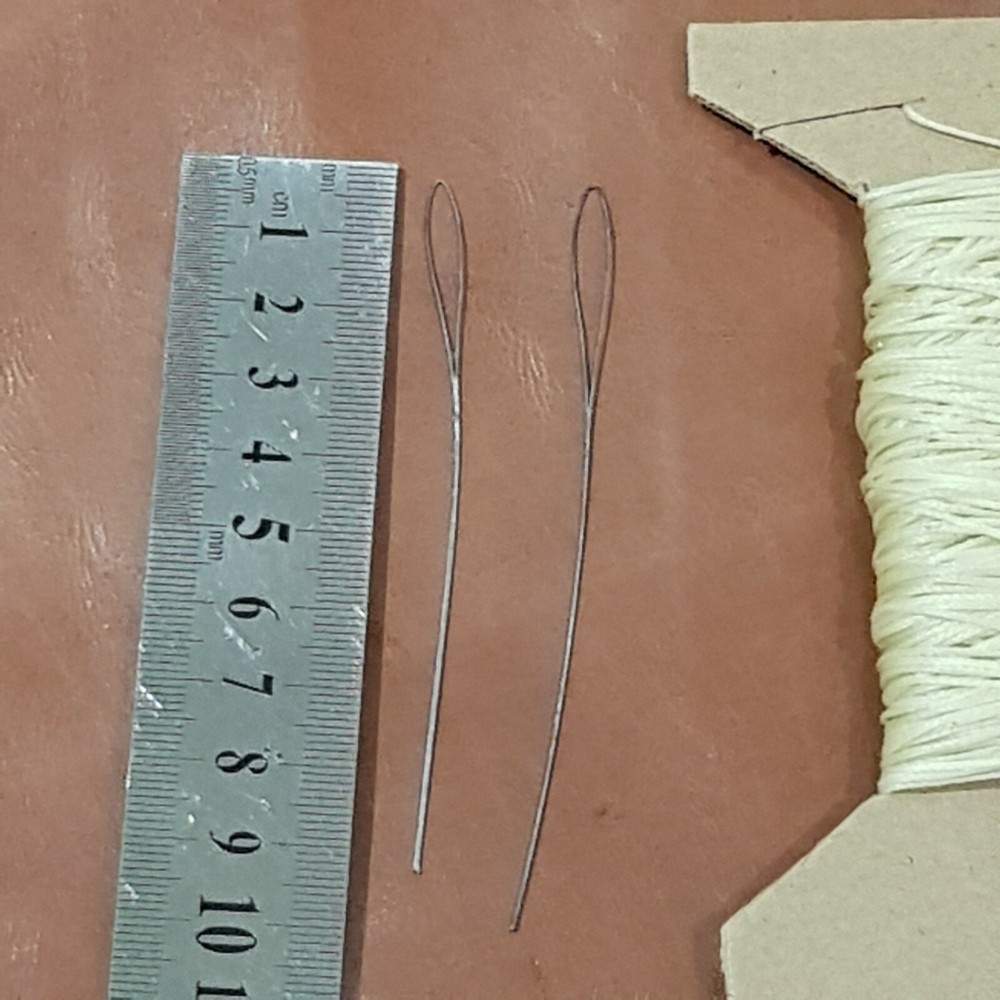 Shoemakers Needle Wax Thread Wire Needles Bristles Hand Sewing Leather Work