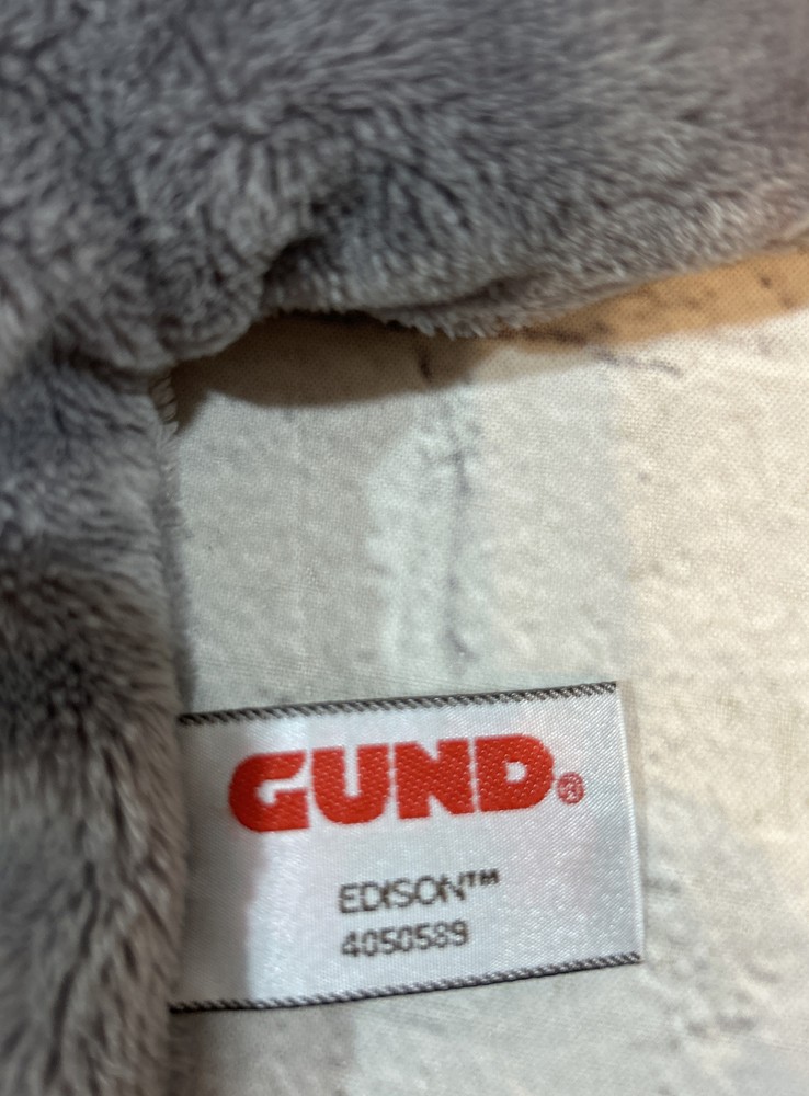 Gund “Edison” Elephant Hand Puppet Pretend Creative Imagination Play Gray 11”