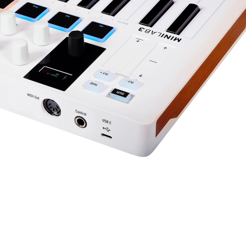 Arturia MiniLab 3 MIDI Keyboard Controller, Lavalier Omnidirectional Mic, USB...