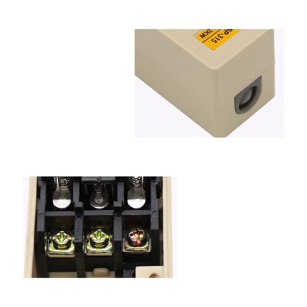 Three Phase Push Button Switch 15A 30A Flame Retardant ABS Housing White