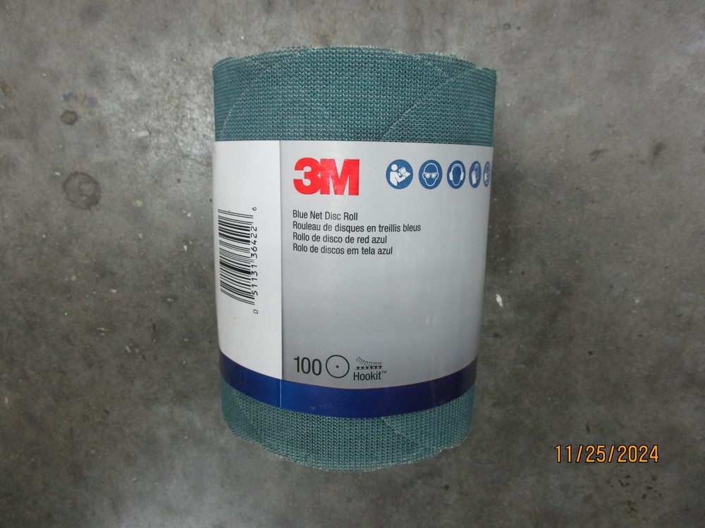 3M 6" Blue Net Disc Roll 100pc Hookit 150 Gritt 36422