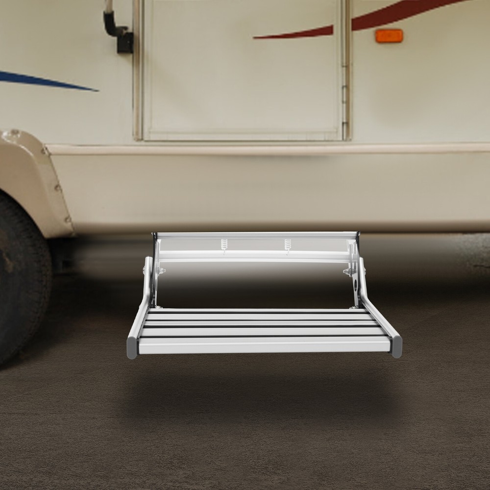 Folding RV Step Manual RV Step RV Trailer Camper Step with LED Light 330lbs Load