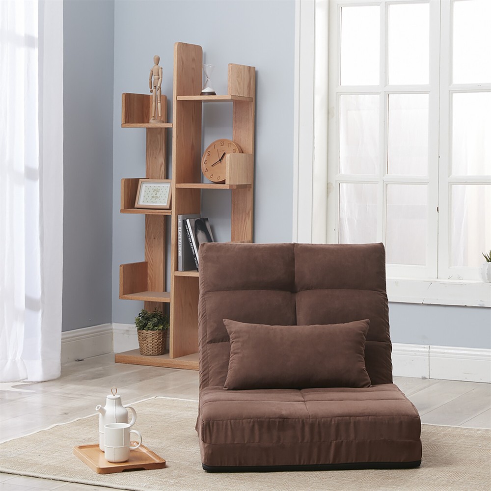 Convertible Sofa Bed Adjustable Floor Couch Single Sofa Chairs Folding Sofa Bed