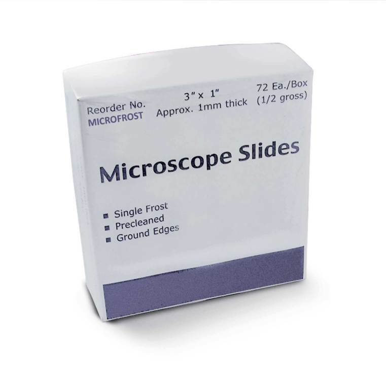 Frosted Microscope Slides, 72/Bx