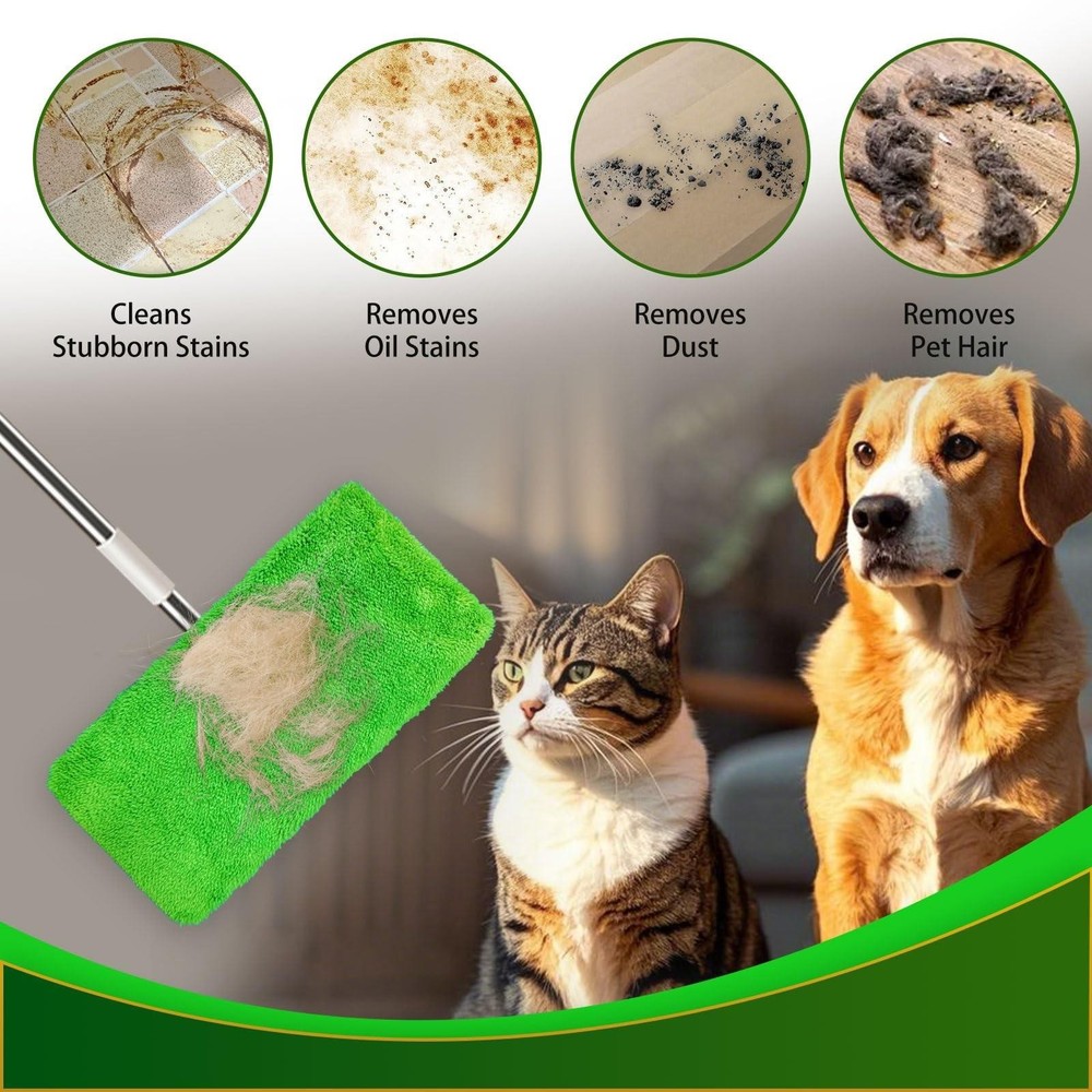 Reusable Microfiber Mop Pads Compatible with Swiffer Sweeper, Washable